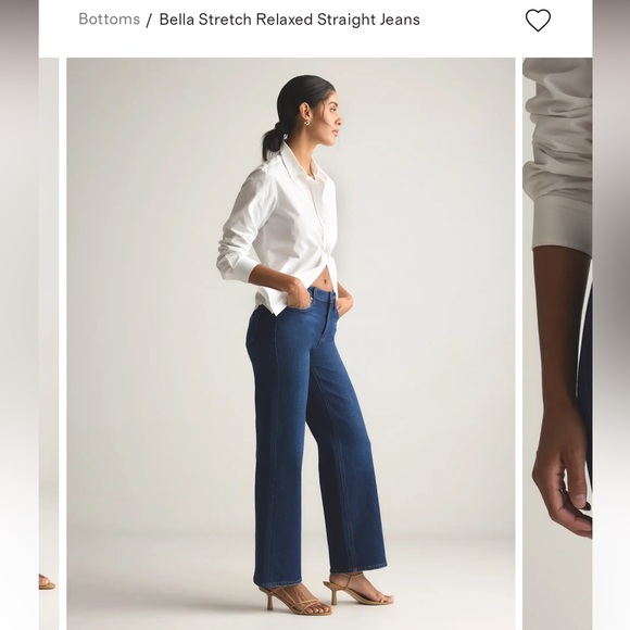 Quince Bella Stretch Relaxed Straight Jeans - Picture 6 of 8